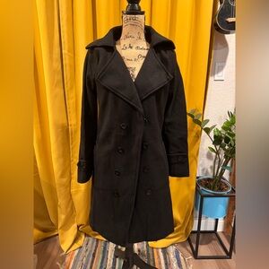 Black Pea Coat Jacket